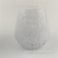 Warm family candlelight glass candle holder with pattern
